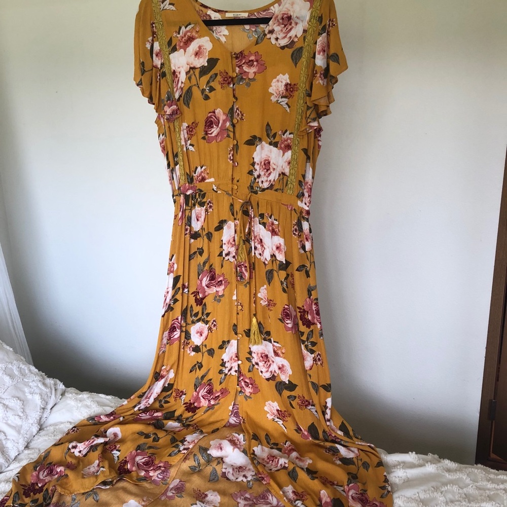 Yellow Floral Maxi